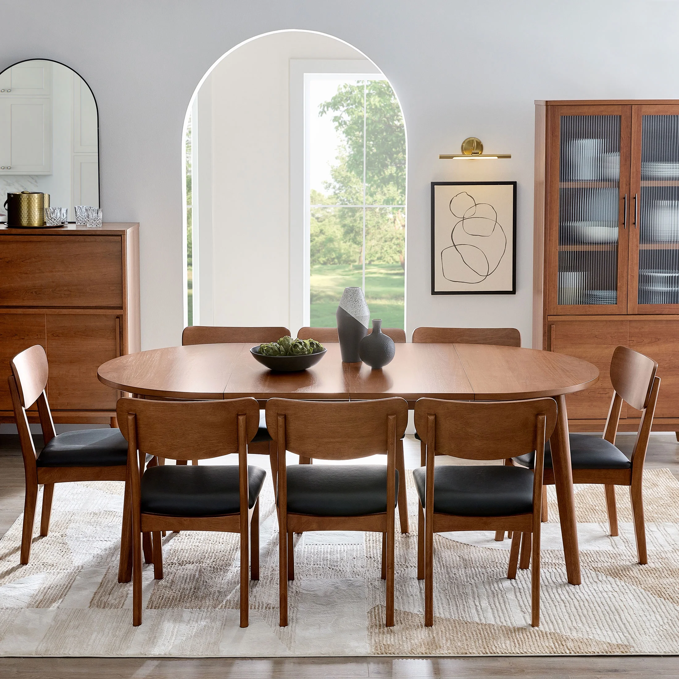 Greyson Bar Cabinet, Acorn Finish